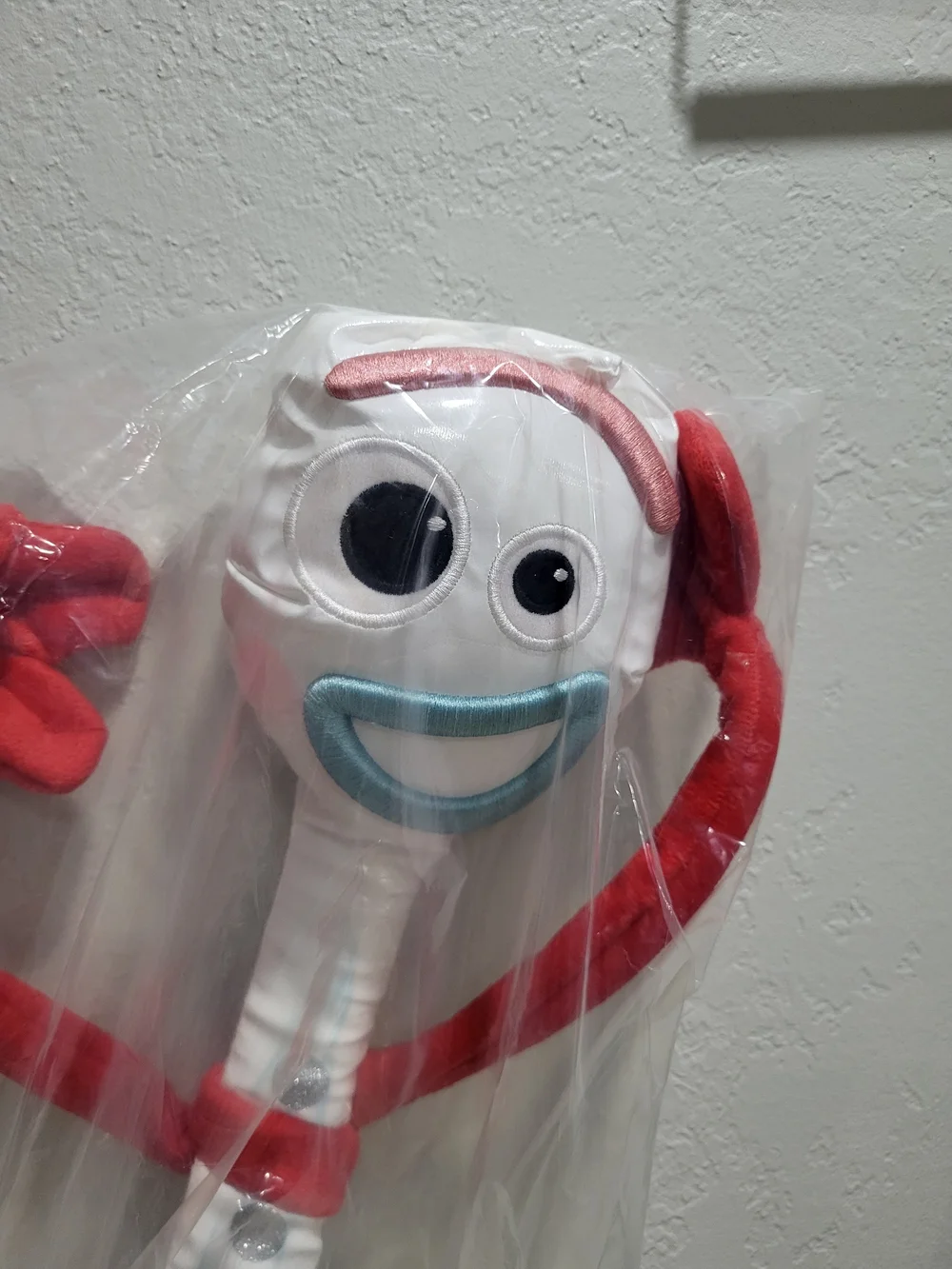Forky Plush Toy in White, Red & Blue